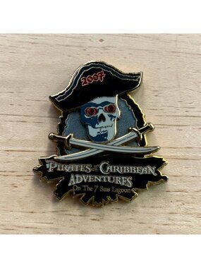 Disney Adventures on the 7 Seas Lagoon Pirates of the Caribbean Pin From 2005